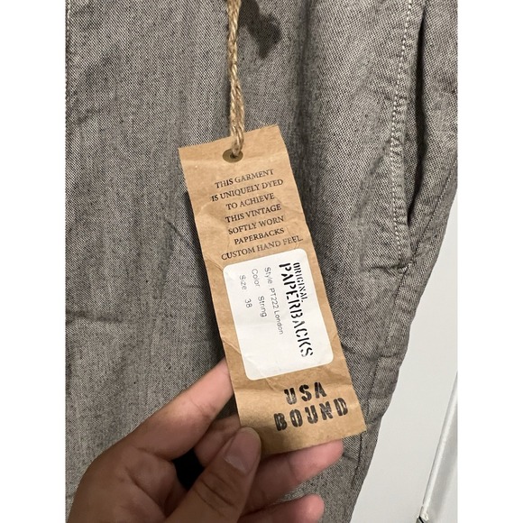 Original Paperbacks Pants- String - 100% Cotton - Size 38‎ - NWT - Picture 8 of 8